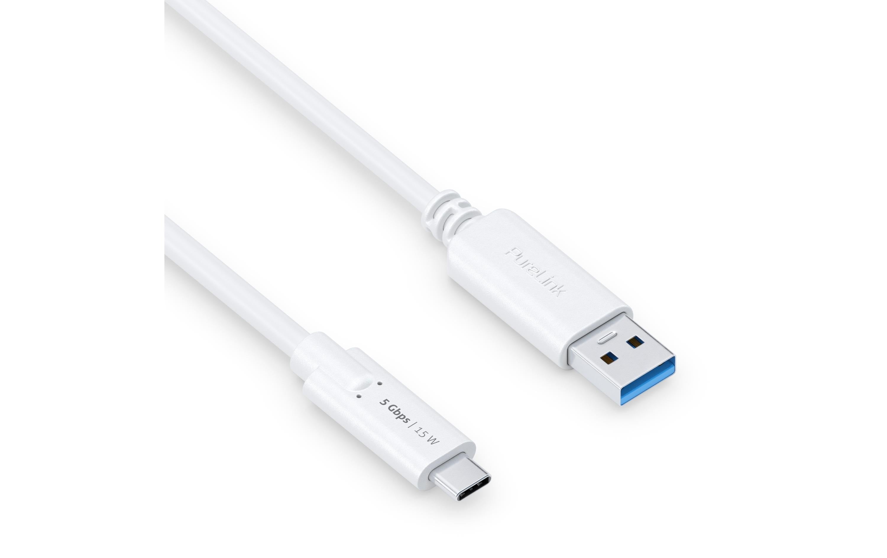 PureLink USB3.1 Gen1 USB-A-C, 1.5m, Weiss