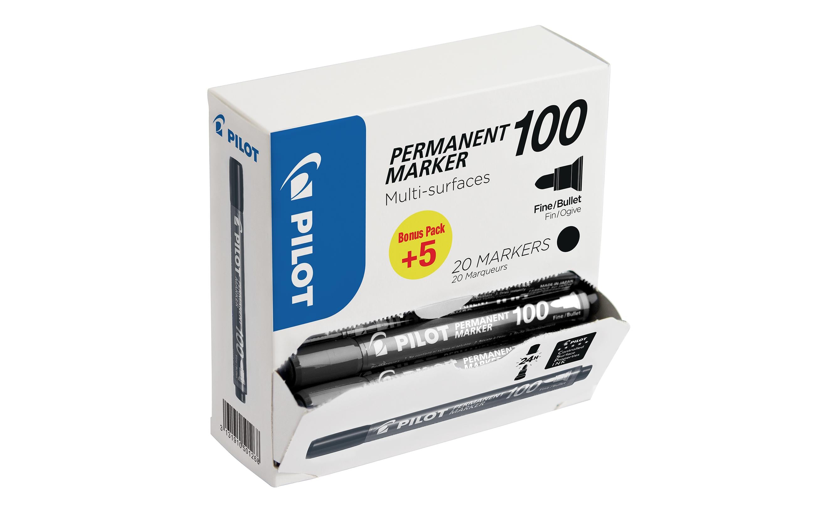 Pilot, Permanent-Marker 100 XL 15+5 Gratis