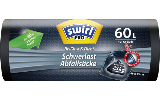 Swirl Schwerlast-Abfallsäcke 60 Liter