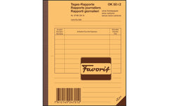 Favorit | Tages-Rapporte | weiss/weiss, D/F/I, 113x144mm, 50x2 Blatt
