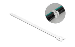 Delock, Klettkabelbinder Weiss 250 mm x 12