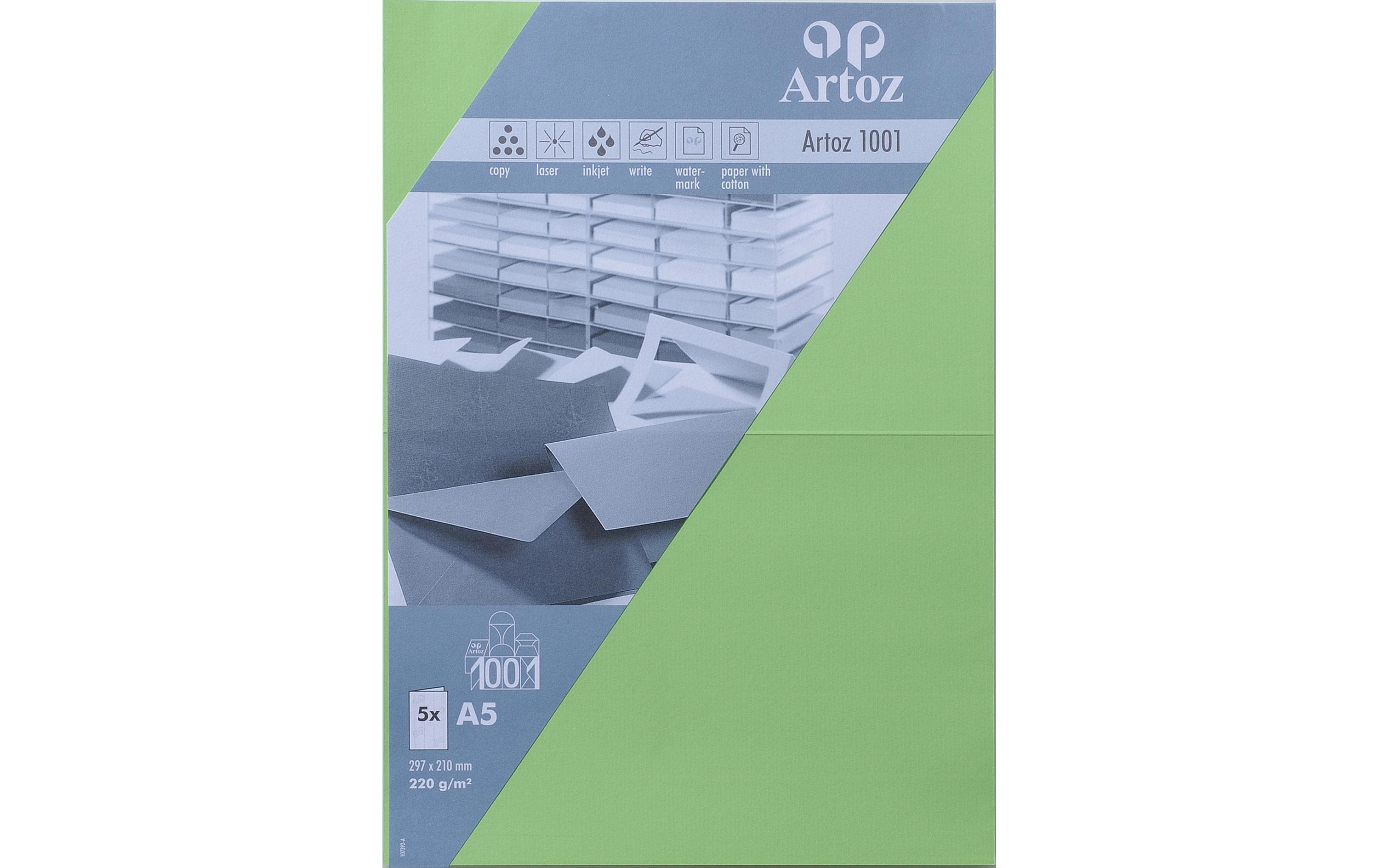 Artoz, Blankokarte 1001, A5, 5 Blatt, Birke