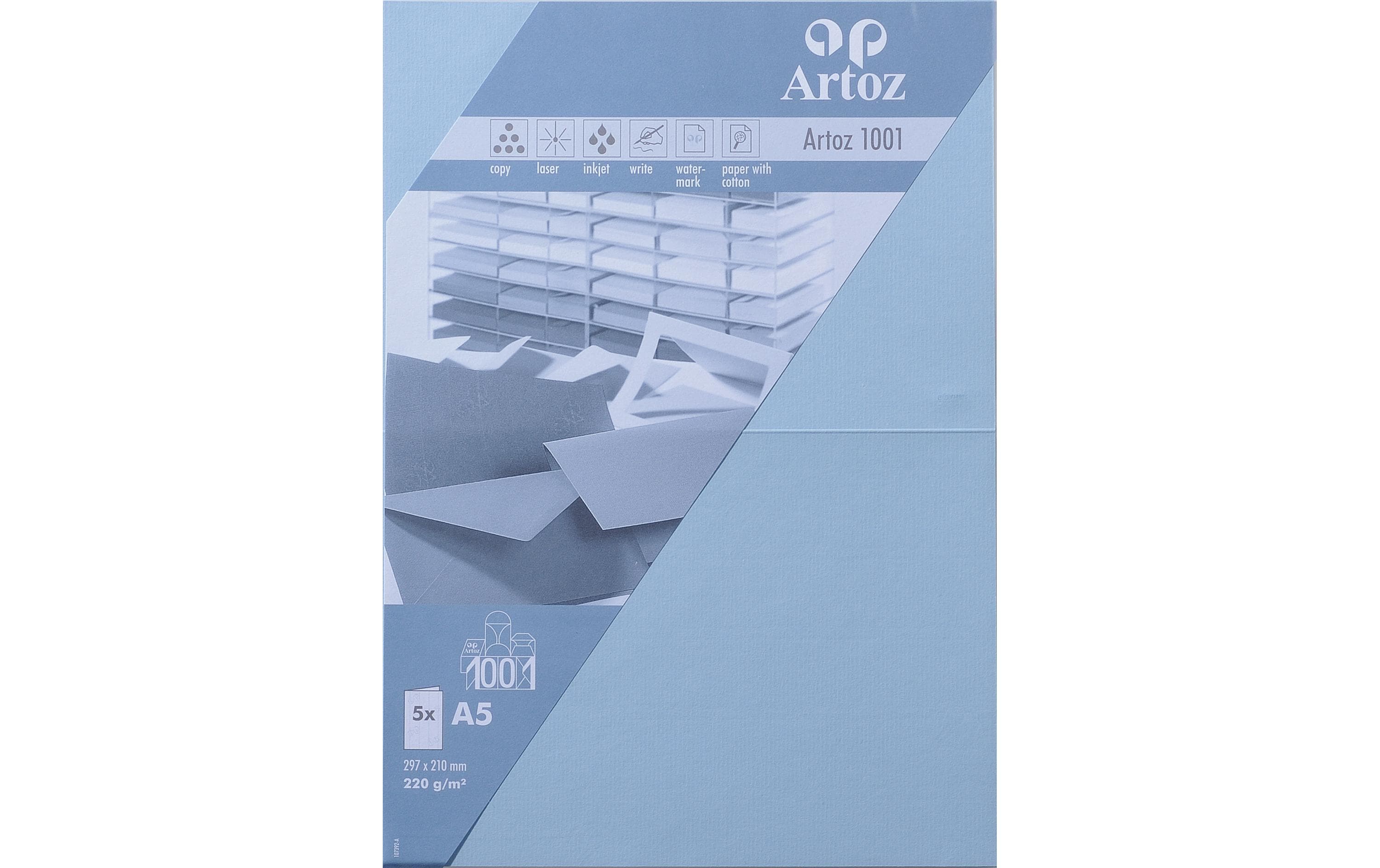 Artoz, Blankokarte 1001, A5, 5 Blatt, Paste