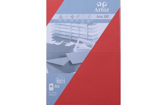Artoz, Blankokarte 1001, A5, 5 Blatt, Rot