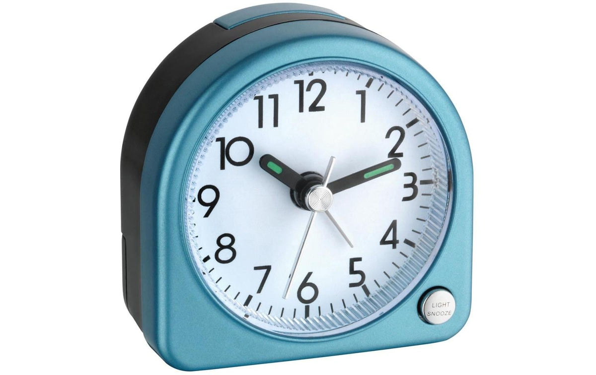 TFA Dostmann, Klassischer Wecker Blau-Metal