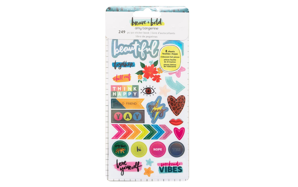 American Crafts Stickerbuch Bold + Brave