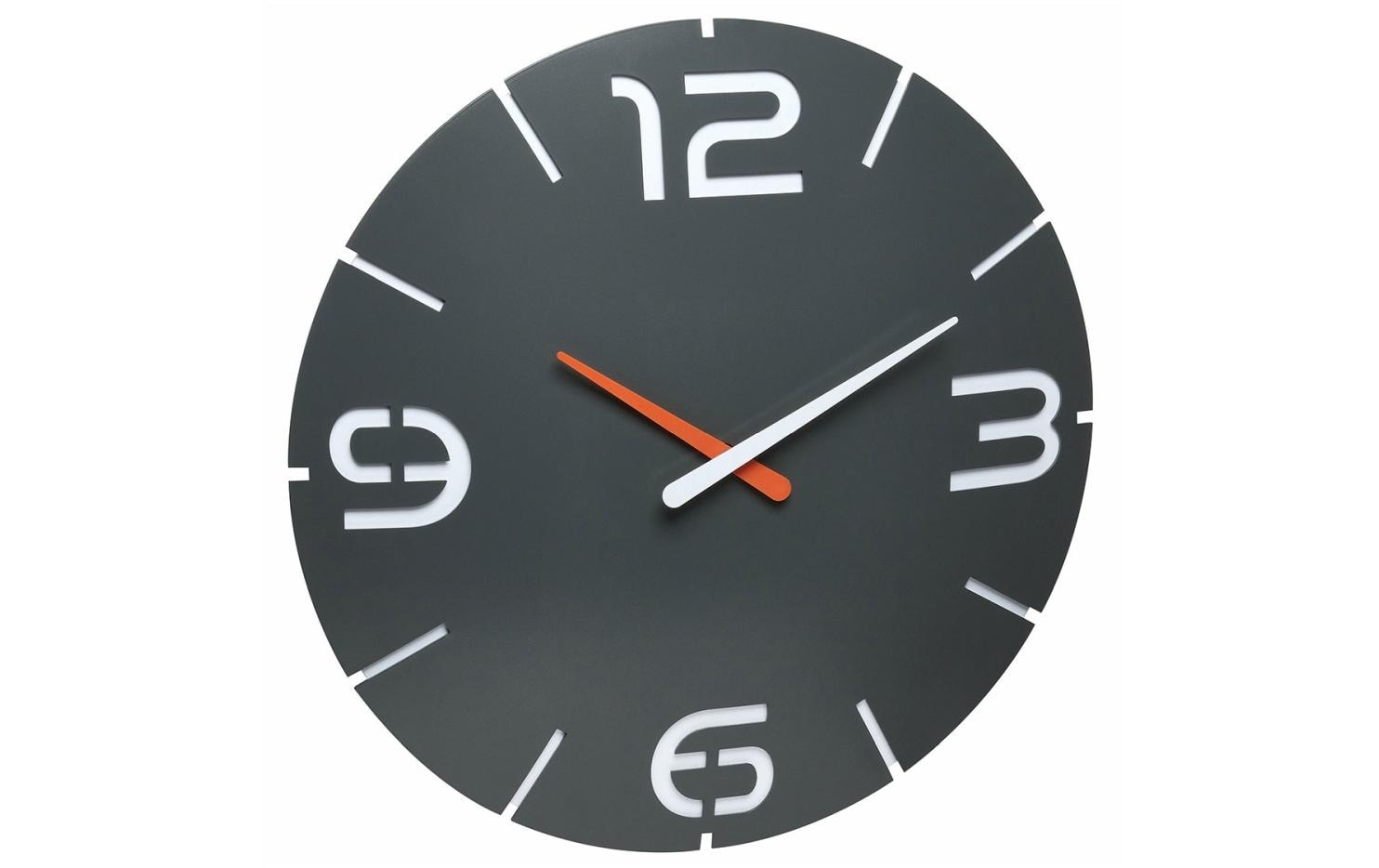 TFA Dostmann, Funk-Wanduhr Contour Anthrazi