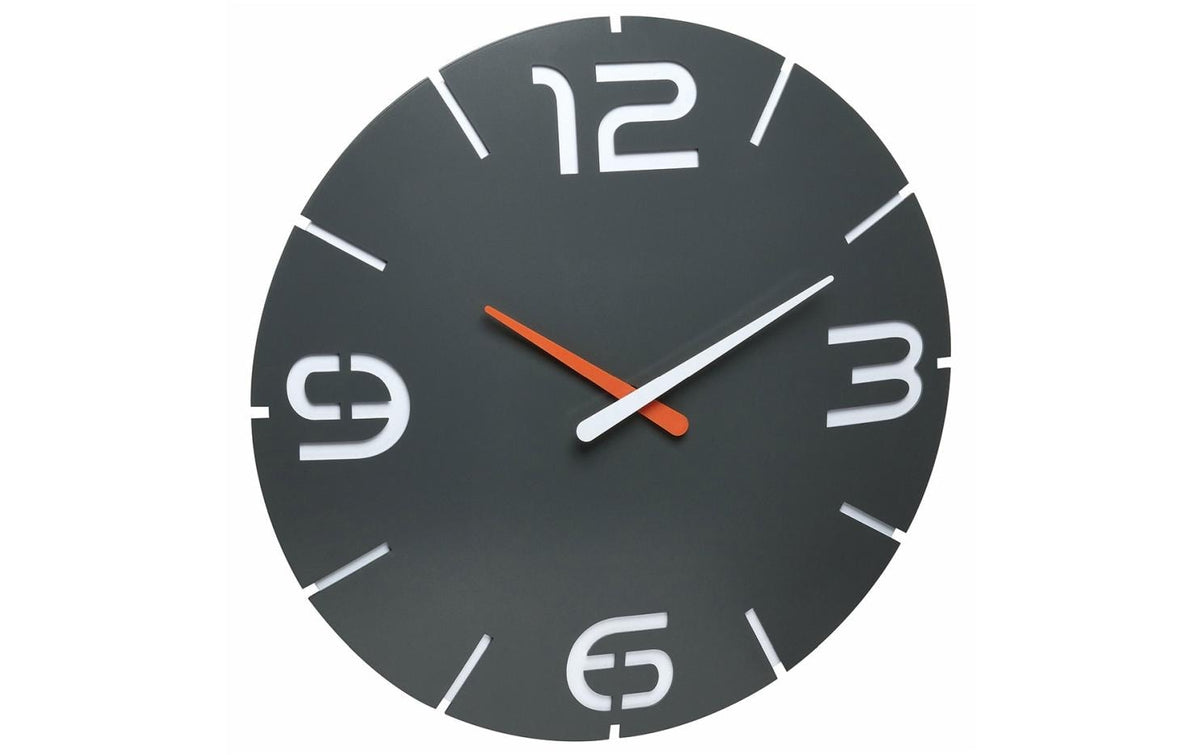 TFA Dostmann, Funk-Wanduhr Contour Anthrazi