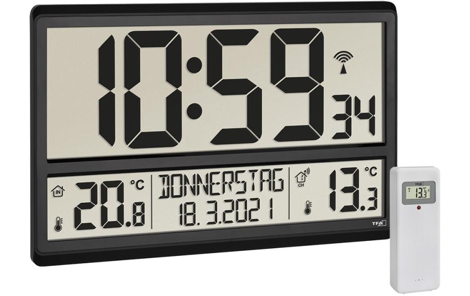 TFA Funk-Wanduhr mit Aussentemperatur