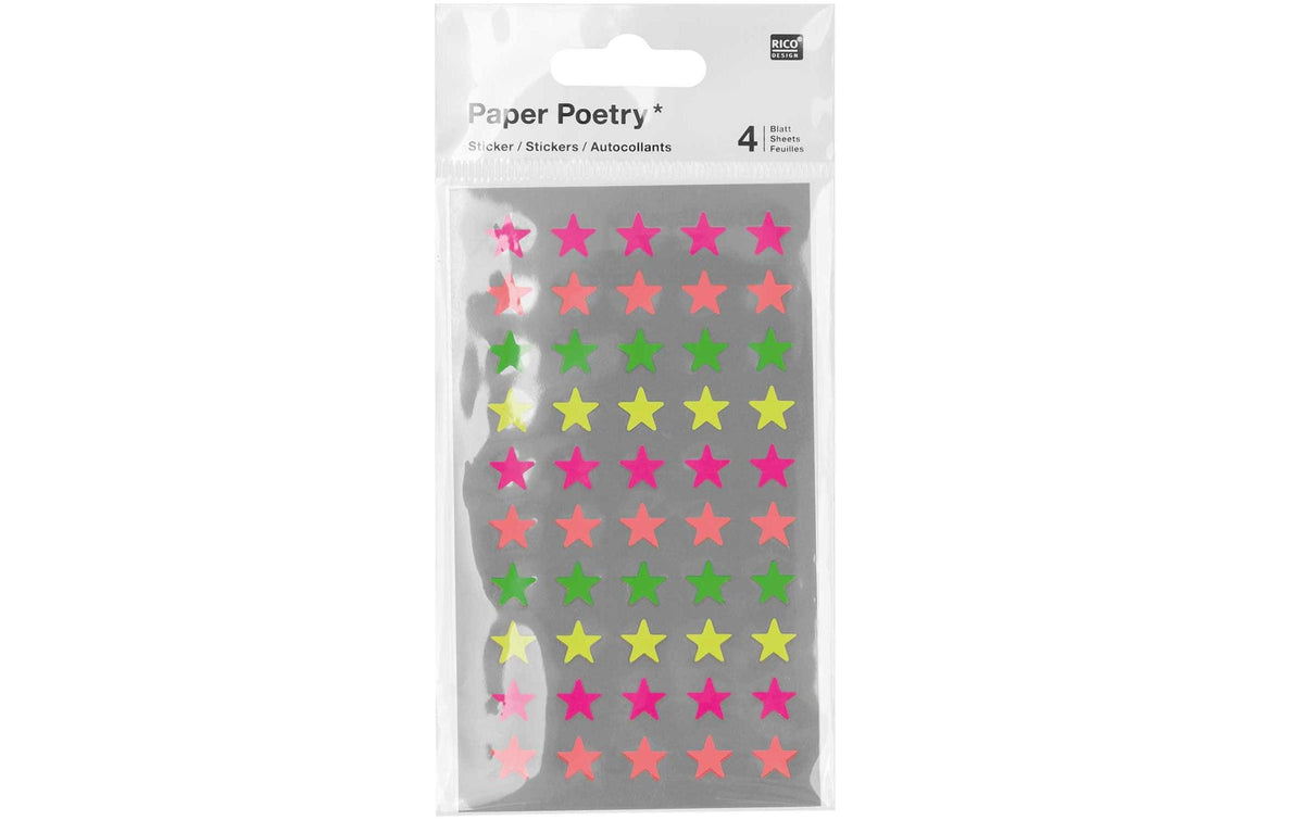 Rico Design Sticker Sterne neon
