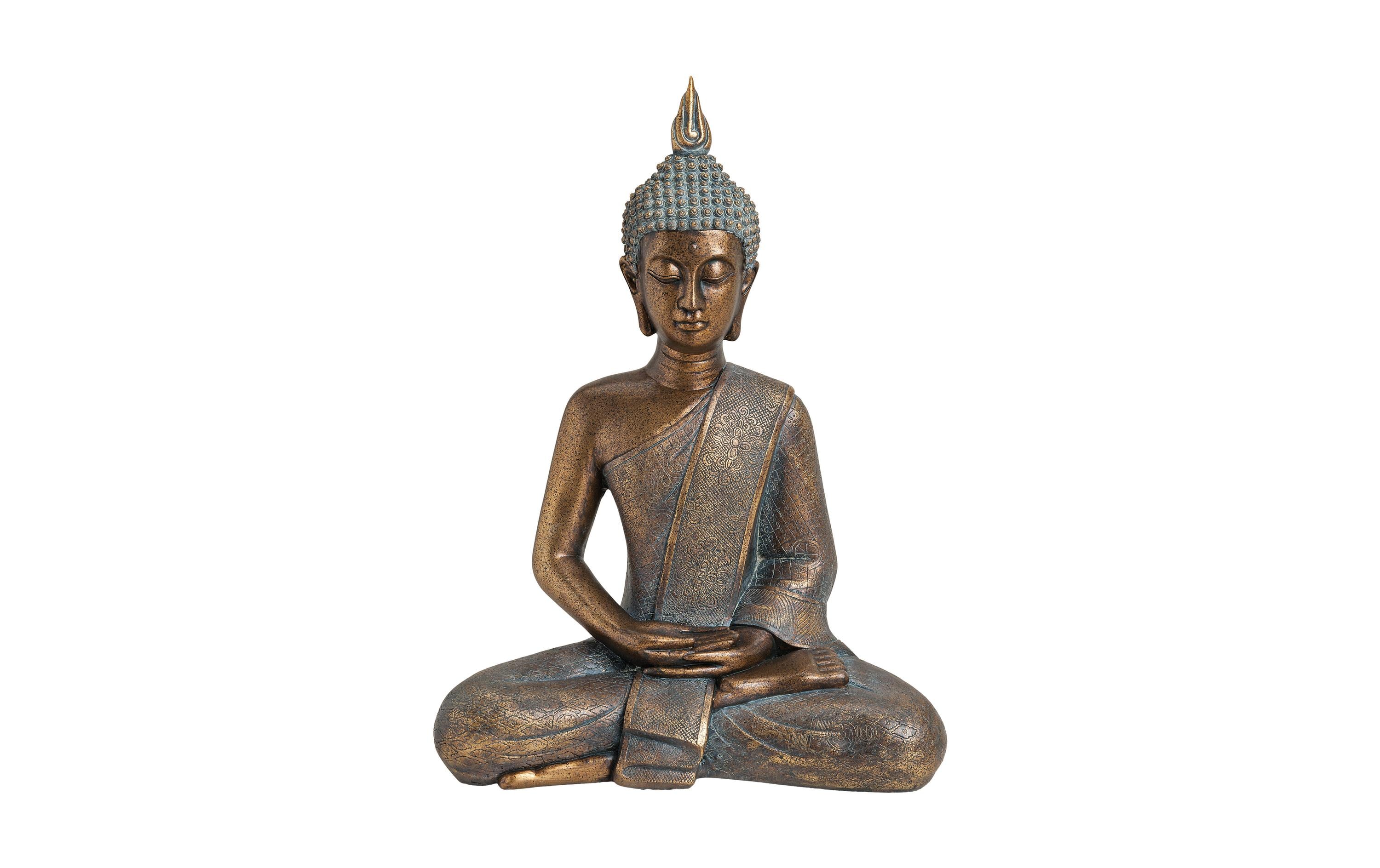 G. Wurm Buddha sitzend, Gold