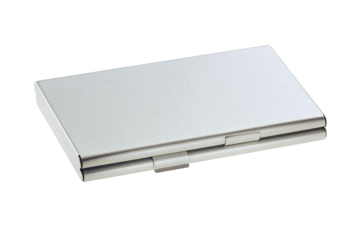 Sigel Visitenkarten-Etui Twin,silber,matt
