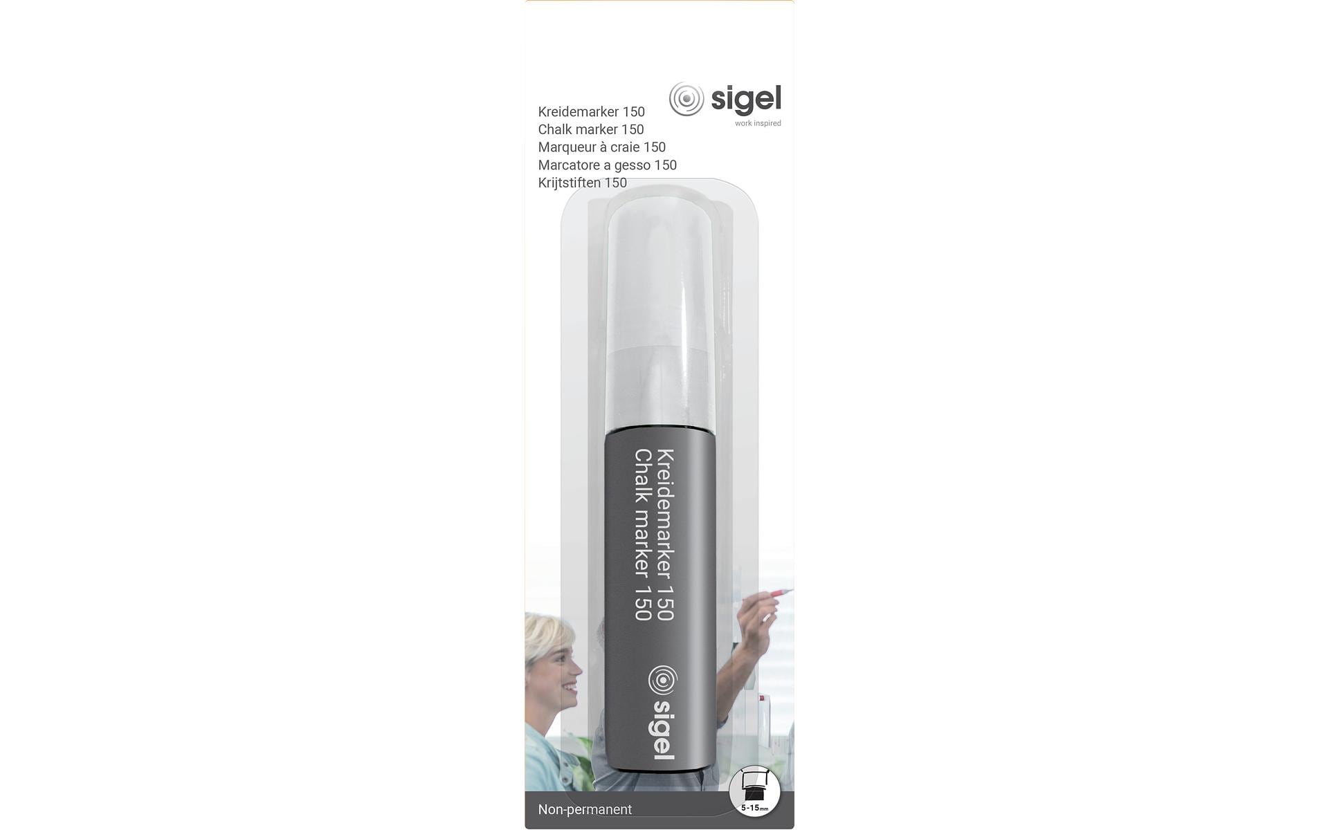 Sigel Kreidemarker weiss, abwischbar