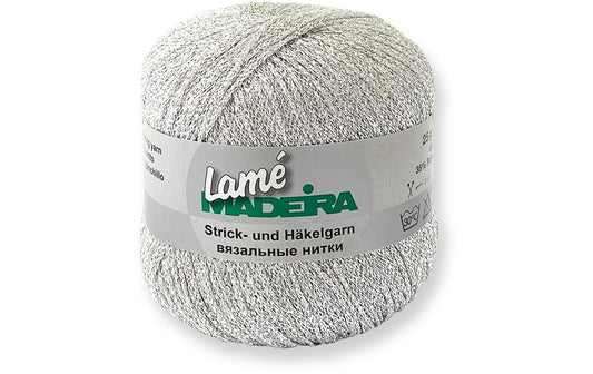 Madeira Häkel- und Strickgarn Lamé Silber