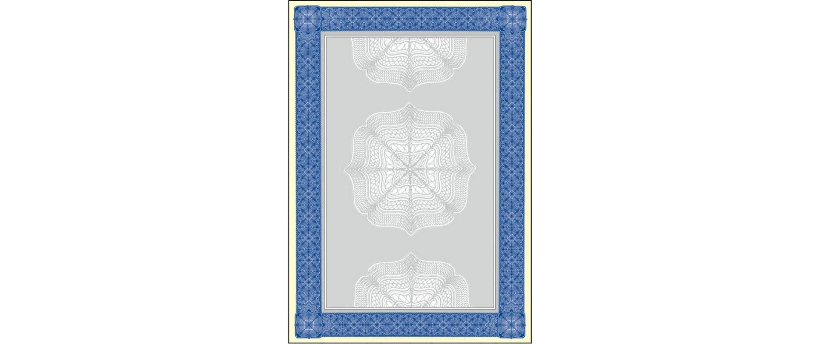 Sigel Motiv-Papier, Wertpapier blau