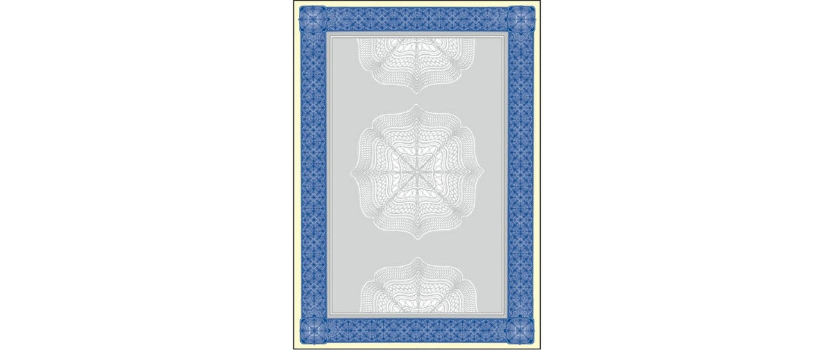 Sigel Motiv-Papier, Wertpapier blau