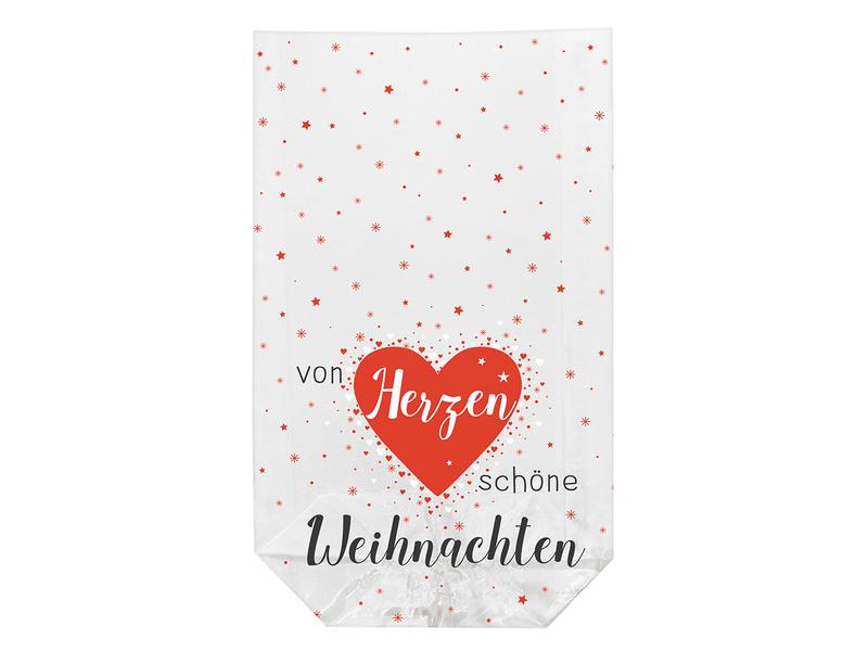 Braun + Company | B+C Klarsichtbeutel Weihnachtsgrüsse | 10 Stück, Grösse: 11.5 x 19 cm