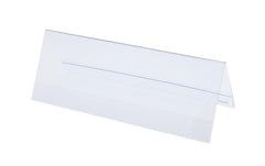 Sigel | Tischaufsteller, Dachform, 2-seitig | glasklar,Hartplastik, 1mm, f.240x90 mm,5ST