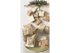 Folia | Adventskalender Falala | 24 Tüten, 24 Klammern, 24 Zahlen Sticker