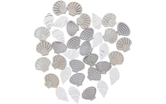 Rico Design | Rico Streudeko Holz Muschel natur | 36 Stück, 25x20mm - 16,5x28mm