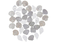 Rico Design | Rico Streudeko Holz Muschel natur | 36 Stück, 25x20mm - 16,5x28mm