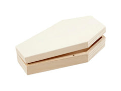 Creativ Company | Holzfigur Sarg | mit Magnetschloss, 4 x 18 x 10 cm
