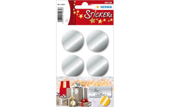 Herma Weihnachtssticker Button silber
