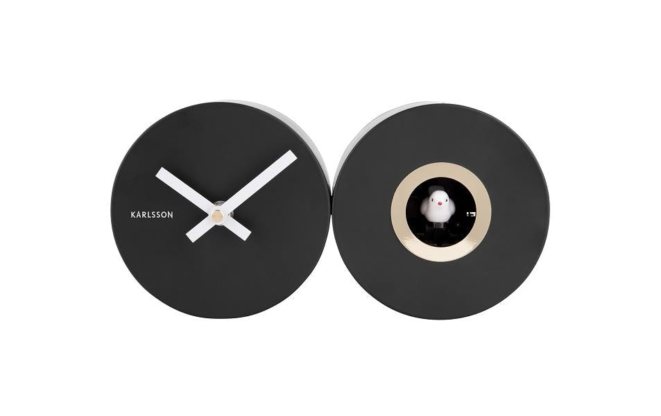 KARLSSON, Wanduhr Kuckuck Schwarz Matt