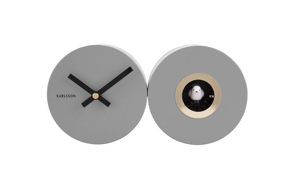 KARLSSON, Wanduhr Kuckuck Grau Matt