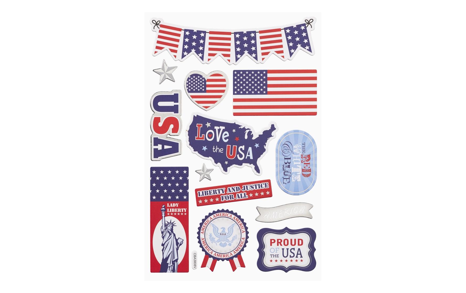 HobbyFun, Motivsticker USA 1 Blatt