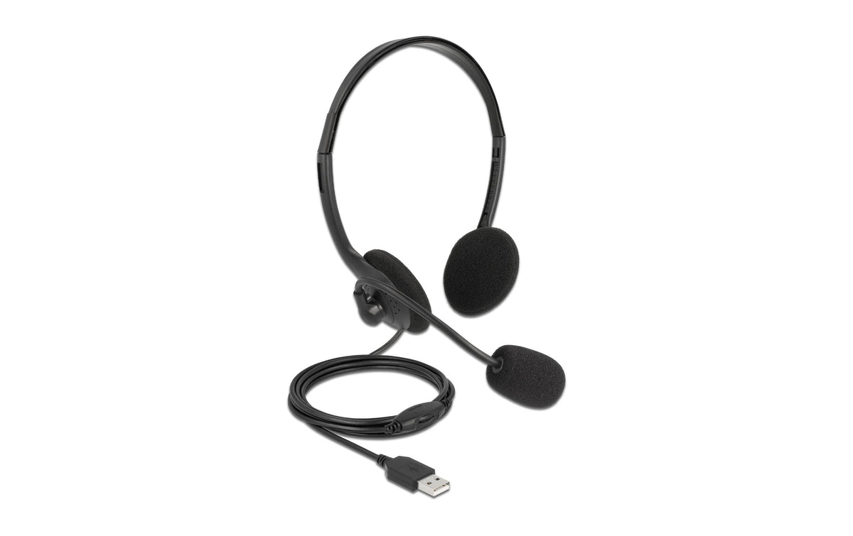 Delock USB Stereo Headset für PC + Notebook