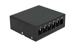 Delock Keystone Leergehäuse: 6 Port,schwarz