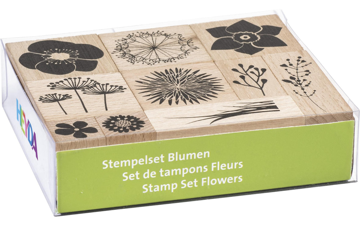 Heyda Motivstempel-Set Blumen