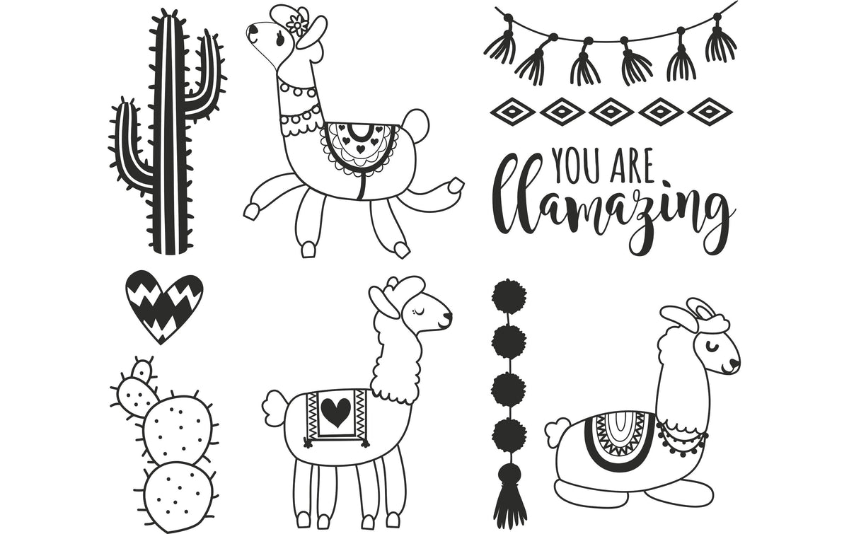 Heyda Motivstempel-Set Lama