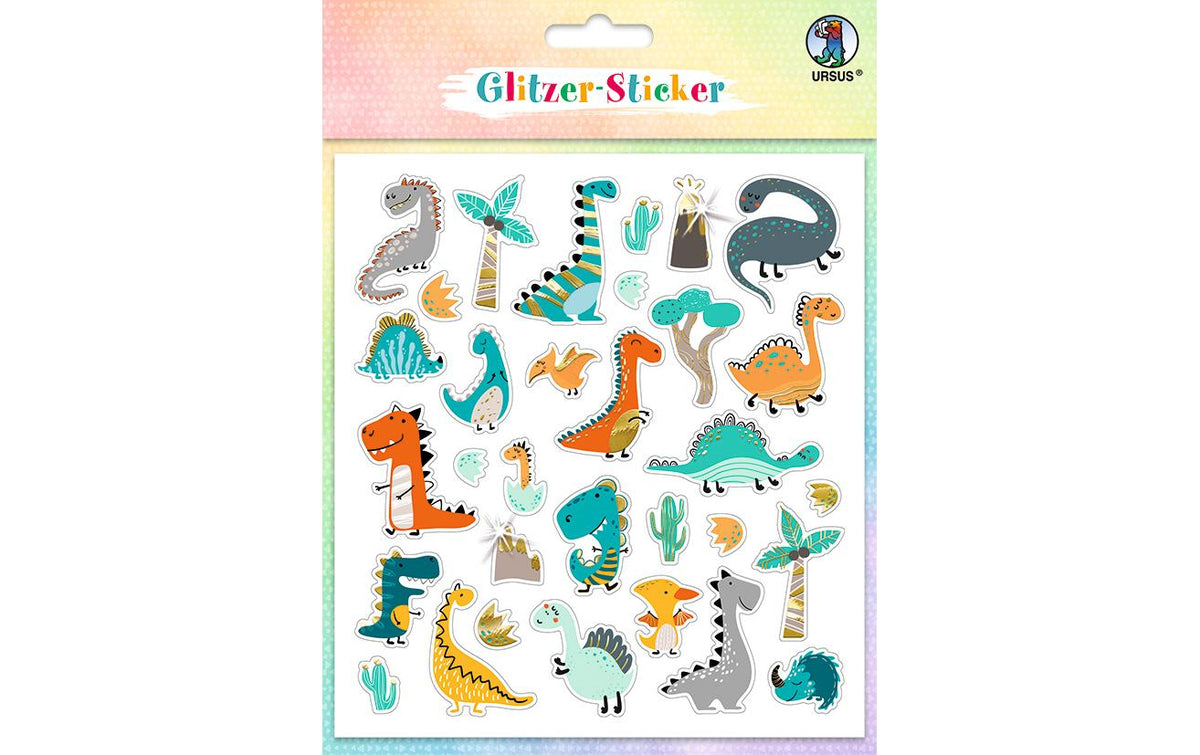 URSUS, Motivsticker Glitter Fun Dinos 4 Bla