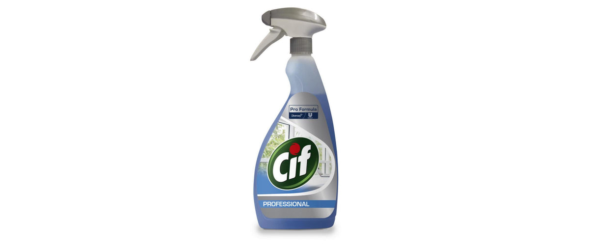 Diversey Pro Formula, Cif Professional Glas