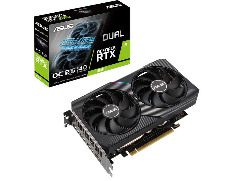 ASUS | DUAL RTX3060 O12G V2, GDDR6X | GeForce RTX3060, 3x DP, 2x HDMI
