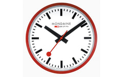 Mondaine Wanduhr rot 25cm