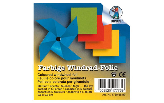 URSUS | Faltblätter für Windräder | 150my, 20 Blatt, 5 Farben
