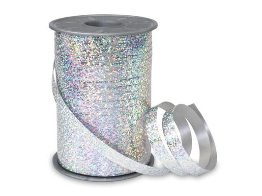 Pattberg | Geschenkband Holly | Grösse: 1 cm x 200 m, Farbe silber
