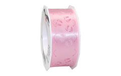 Pattberg | Geschenkband Baby Feet | Grösse: 4 cm x 20 m, Farbe rosa