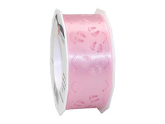 Pattberg | Geschenkband Baby Feet | Grösse: 4 cm x 20 m, Farbe rosa