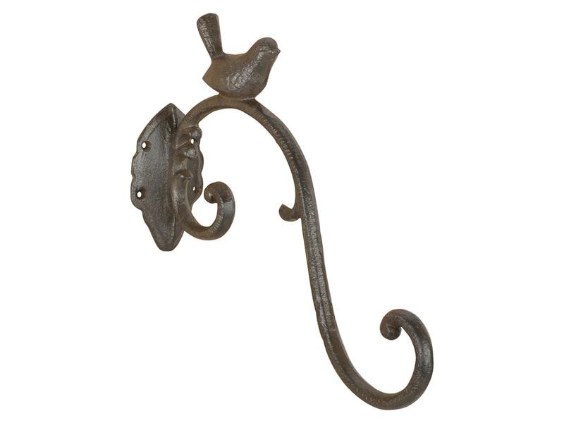 Esschert Design | Haken mit Vogel | Gusseisen, 27.4x6.7x24 cm