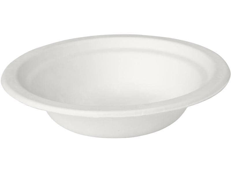 Duni | Suppenteller 450ml | 50Stück, Bagasse, Ø 18 cm, Weiss