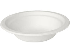 Duni | Suppenteller 450ml | 50Stück, Bagasse, Ø 18 cm, Weiss