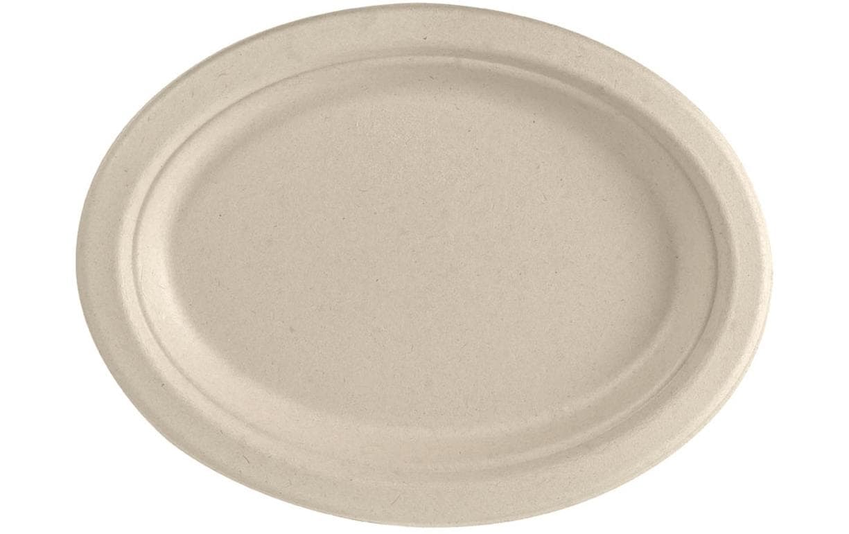 Duni Teller oval Braun 26 cm