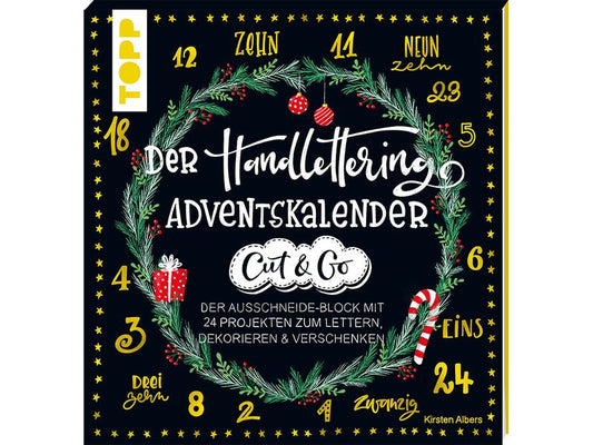 Frechverlag | Topp Adventskalender Handlettering | Cut & Co, 24 Projekte