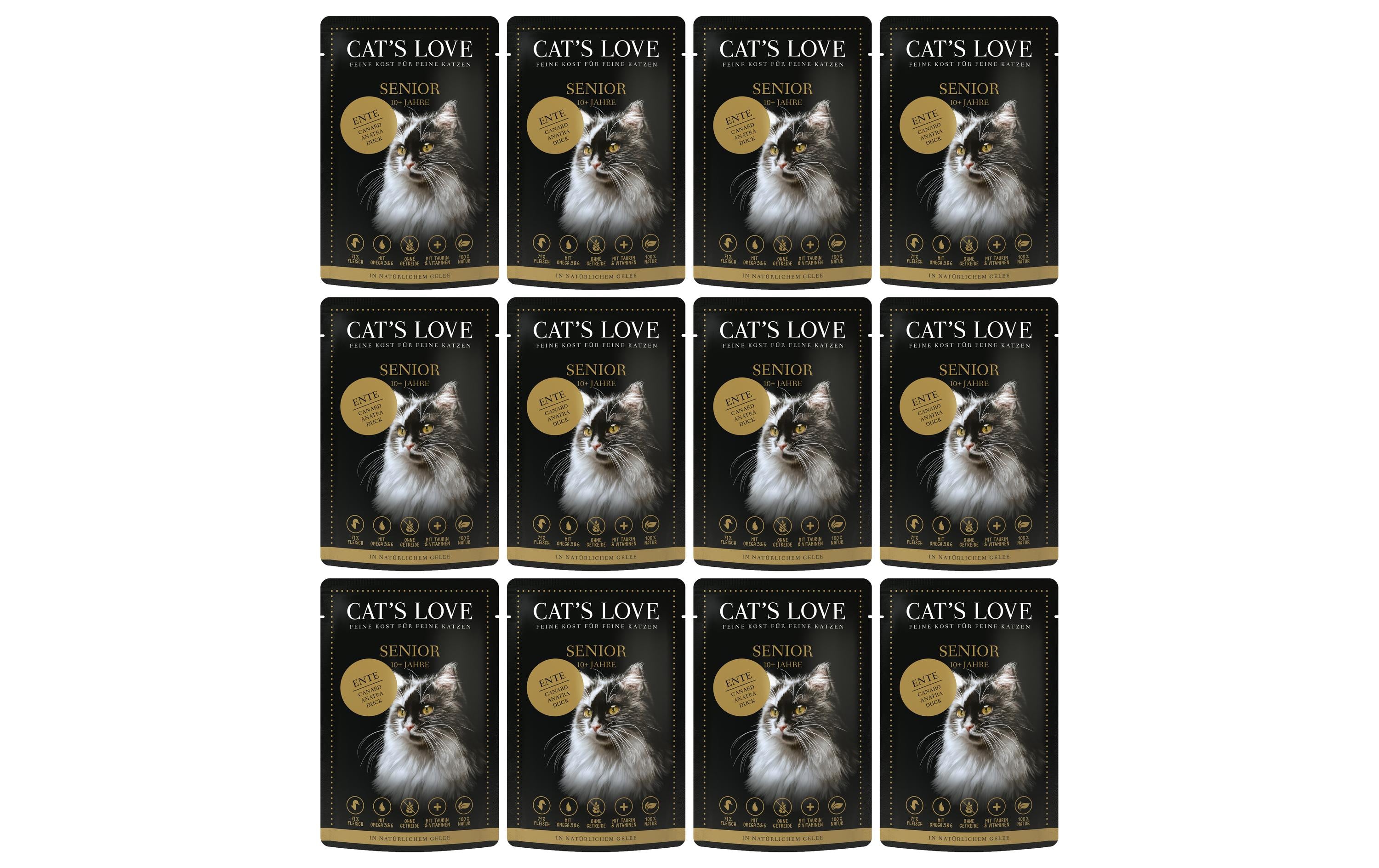 Cats Love Senior Ente 12x85g Kit