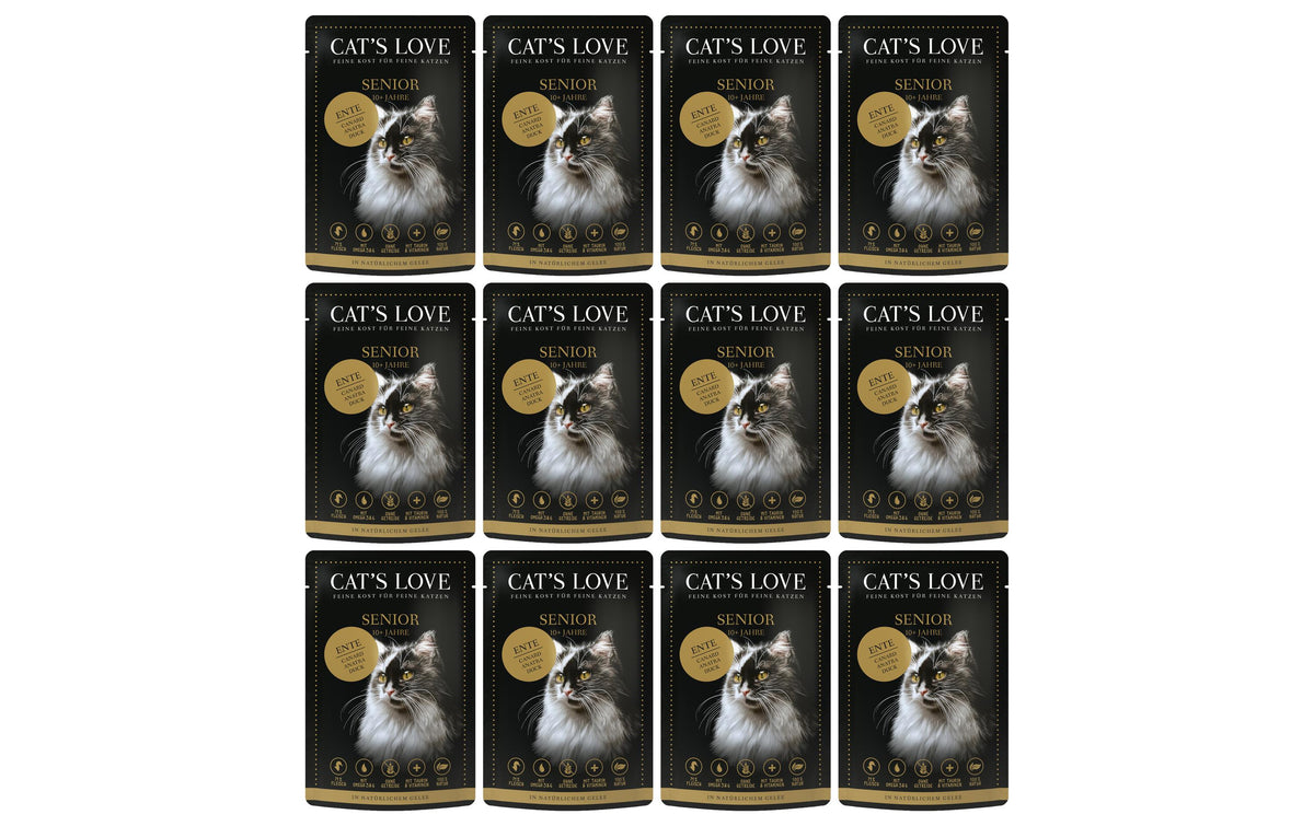Cats Love Senior Ente 12x85g Kit