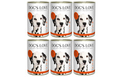 Dog's Love, Nassfutter Adult Rind, 6 x 400